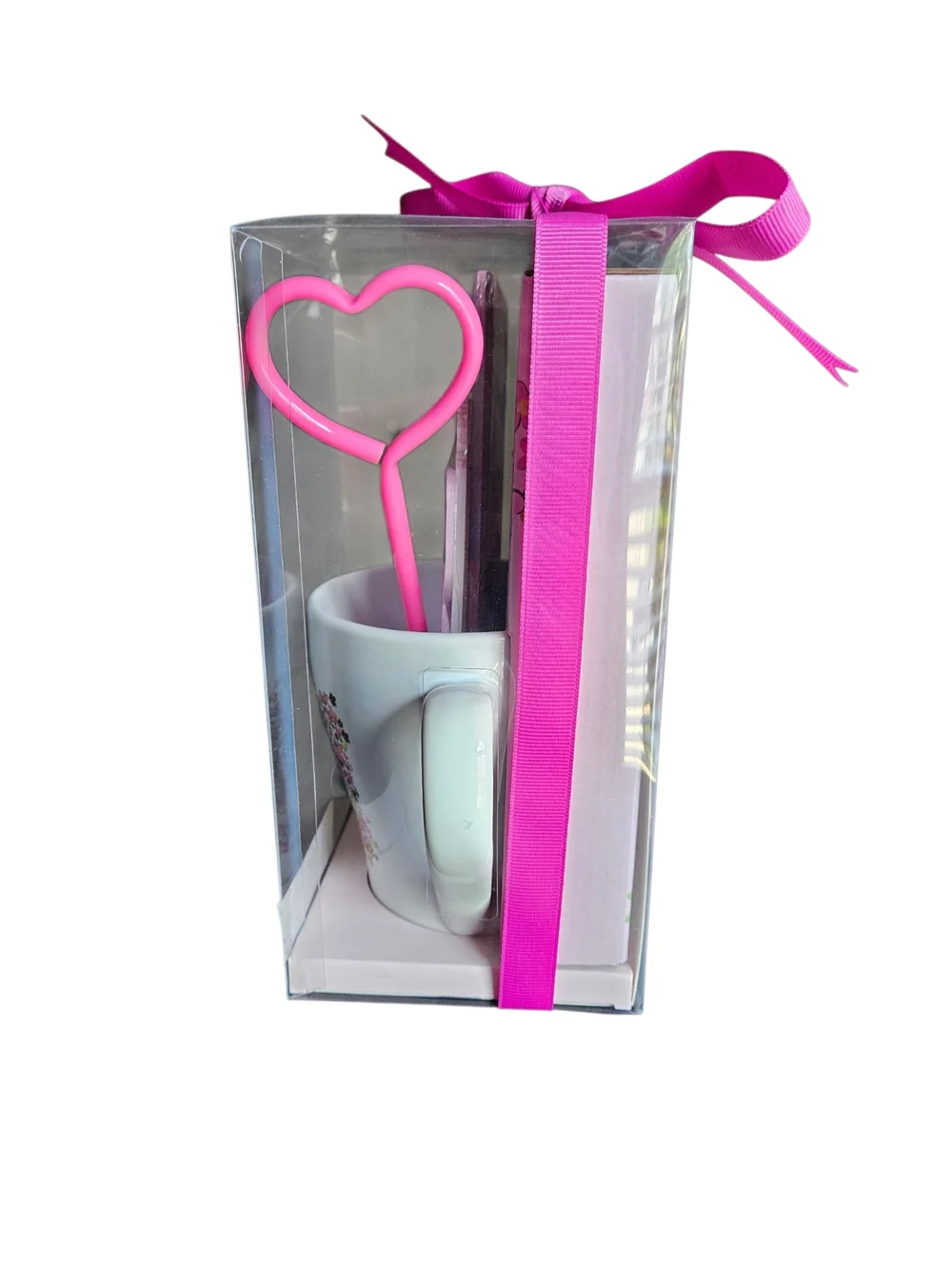 Gift Mug Set with Pink Floral Butterfly Design "Brave Wings" - Picture 2 of 3